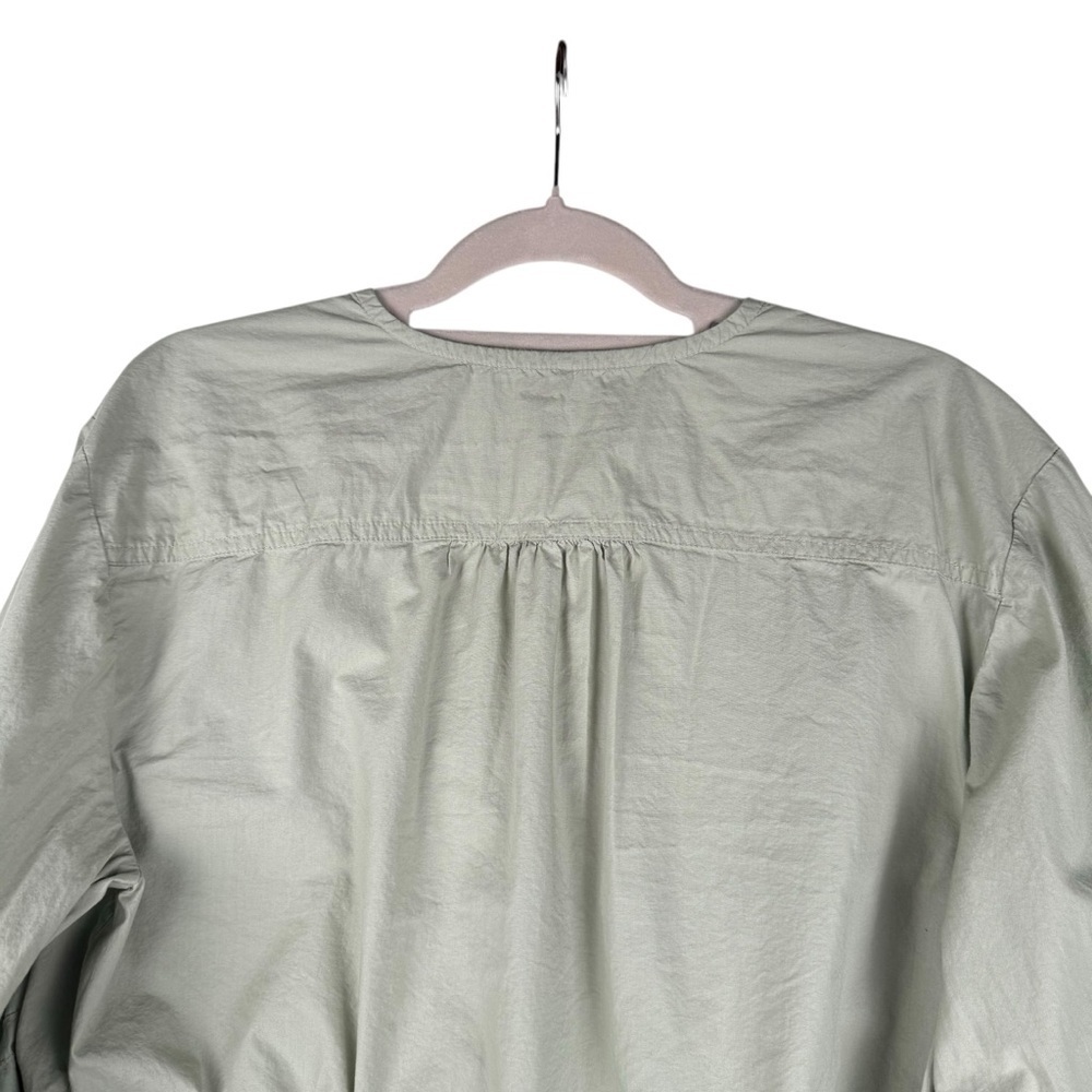 Free People Green 100% Cotton Gigi Tie Front Crop Top Size Small P - Picture 10 of 11